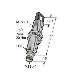 Ультразвуковой датчикдиффузионный датчик - RU40U-M18ES-2UP8X2-H1151 Turck 