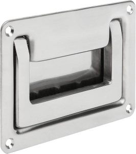 Norelem 06961-01 Recessed handles fold-down, stainless steel 