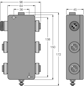 FOUNDATION™ fieldbus IP67 разветвительный модуль, 4-канальный - JBBS-49-M413/EX - 6611429 Turck