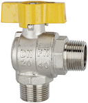 Riegler 103316 Прямоугольный шаровый кран, никелированная латунь, ET/ET, R 1/2 350.403