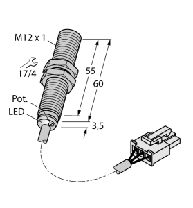 Емкостной датчик - BC3-M12-AP6X/S1309 - 2601013 Turck