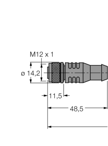 Полевой кабель для CAN (DeviceNet™, CANopen)оболочка кабеля PVC, средний - RKC572-15M - 6604933 Turck