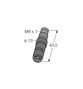M8 x 1 / O8 мм соединитель круглыйВилка, прямая, под индивидуальные характеристики - HS5131-0 - 6902710 Turck 