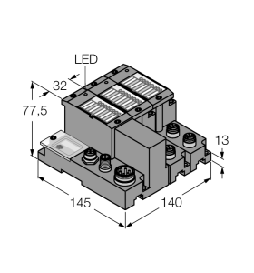Набор для Profibus DPV1 в исполнении IP67 - TI-BL67-DPV1-4 - 1545029 Turck 