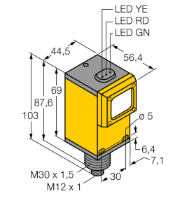 Фотоэлектрический датчикретро-рефлективный датчик - Q45BB6LLQ6 - 3041032 Turck