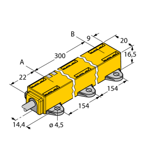 Индуктивный датчик линейного перемещения - Li300P1-Q17LM1-LU4X2/S97 - 1590759 Turck