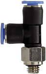 Riegler 109066 Вставной Т-образный фитинг, серия Blue, миниатюрный, L-образный, вращающийся, M3 PD-33