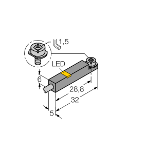 Датчик магнитного полядля пневмоцилиндров - BIM-INT-Y1X - 1056800 Turck