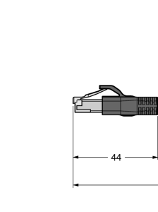 Кабель Industrial EthernetОболочка кабеля PUR - RJ45S-RJ45S-4414-5M - 6441425 Turck