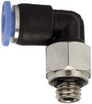Riegler 109029 Вставной L-образный фитинг, серия Blue, миниатюрный, вращающийся, M3 PL-34