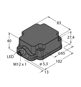 Индуктивный датчикдля жестких условий - Ni75U-Q80WD-VP6X2-H1141 - 1625920 Turck