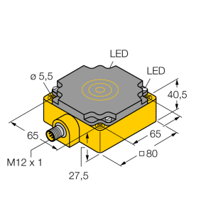 Индуктивный датчик - BI40-CP80-VP4X2-H1141 - 1569702 Turck