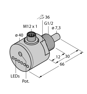 Мониторинг потокапогружного типа с оценочной электроникой - FCS-G1/2DY-AP8X-H1141 - 6870003 Turck 