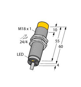 Индуктивный датчик - NI12U-M18M-VP4X - 1581403 Turck