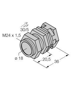 Комплектующие для монтажа - QM-18 - 6945102 Turck