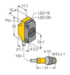 Фотоэлектрический датчикдиффузионный датчик - QS18VP6DBQ5 - 3064595 Turck
