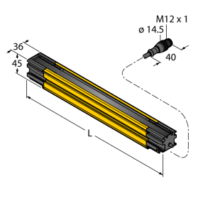 Безопасность персоналаSafety light screenCascadable Pair - SLLCP40-1750P88 Turck