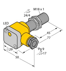 Индуктивный датчик - BI5U-EG18SK-VP4X - 1581601 Turck