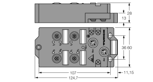 Удобные станции fieldbus для PROFIBUS-DP4 входа, 3 выхода - FAS4-CSG43-A - 6821323 Turck 