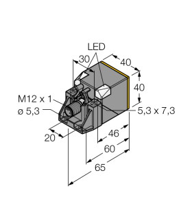 Индуктивный датчик - NI50U-QV40-AN6X2-H1141 - 1625865 Turck