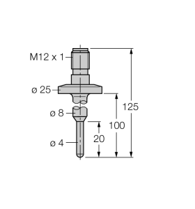 Детектирование температурыПроба - TP-504A-TRI3/4-H1141-L100 - 9910430 Turck 