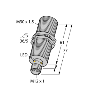 Индуктивный датчикс селективными характеристиками - BI10NF-EM30HE-AN6X2-H1141 - 1615005 Turck
