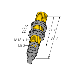 Ультразвуковой датчикдиффузионный датчик - S18UUA - 3002699 Turck 