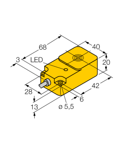 Индуктивный датчик - BI15-Q20-Y1X - 1080020 Turck