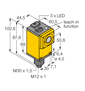 Ультразвуковой датчикдиффузионный датчик - Q45ULIU64ACRQ6 - 3047554 Turck 