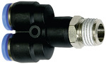 Riegler 109621 Вставной Y-образный фитинг, серия Blue, вращающийся, R 1/2 вн. 134.012-8