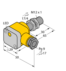 Индуктивный датчик - BI2-EG12SK-Y1X - 4012050 Turck