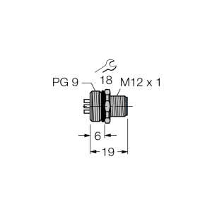 Аксессуары для полевых шинФланцевые соединители - FS57 - 6602314 Turck