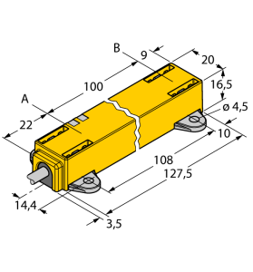 Индуктивный датчик линейного перемещения - Li100P1-Q17LM1-LU4X2/S97 - 1590746 Turck