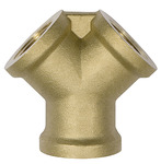 Riegler 112605 Распределитель двойной, G 1/2 внутр., 2 x G 1/2 IT, латунь 255.02
