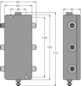 FOUNDATION™ fieldbus IP67 разветвительный модуль, 4-канальный - JBBS-49SC-E413/EX - 6611433 Turck