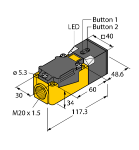 Ультразвуковой датчикдиффузионный датчик - RU200-CP40-LIU2N8X2T Turck 