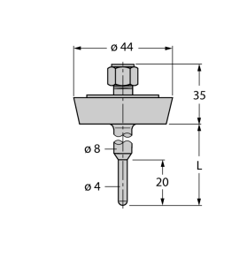 Детектирование температурыЗащитные гильзы - THW-3-DN25K-A4-L250 - 9910458 Turck
