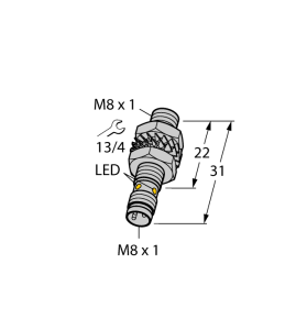 Индуктивный датчикс увеличенной дистанцией срабатывания - BI2-EG08K-AP6X-V1131 - 4669450 Turck