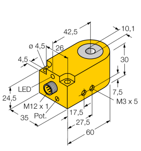 Индуктивный датчикКольцевой датчик - BI10R-W30-DAN6X-H1141 - 14039 Turck
