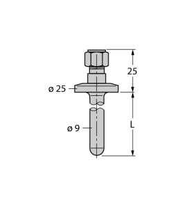 Детектирование температурыЗащитные гильзы - THW-6-TRI3/4-A4-L300 Turck 