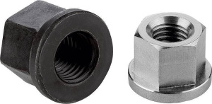 Гайки шестигранные высотой 1,5D, с фланцем, DIN 6331 расширенный Kipp K0701