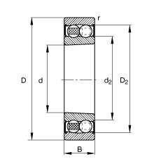 Радиальные сферические шарикоподшипники 2213-K-2RS-TVH-C3