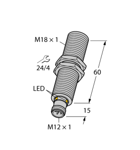 Ультразвуковой датчикдиффузионный датчик - RU40U-M18E-2UP8X2-H1151 - 1610012 Turck 