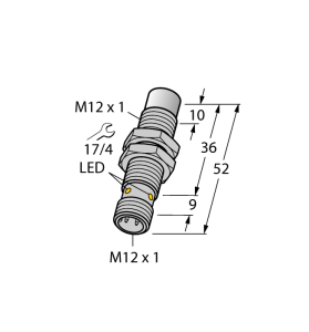 Индуктивный датчикдля пищевой индустрии - NI10U-EM12WD-AN6X-H1141 - 1634837 Turck