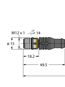Кабель привода/датчика, ПУРСоединительный кабель - RSC4.4T-4/TXL Turck