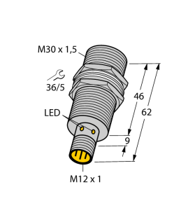Индуктивный датчик - BI10U-MT30-AP6X-H1141 - 1636240 Turck