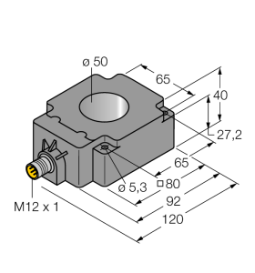 Индуктивный датчикдля распознавания материала - BI50R-Q80-2LU-H1141/S950 - 1534609 Turck