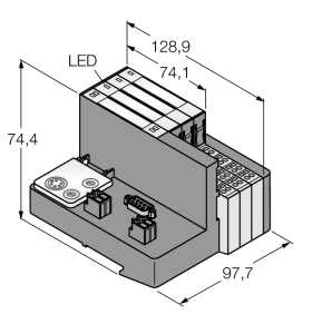 Комплект для Profibus DPV1 в исполнении IP20 - TI-BL20-DPV1-6 - 1545006 Turck 