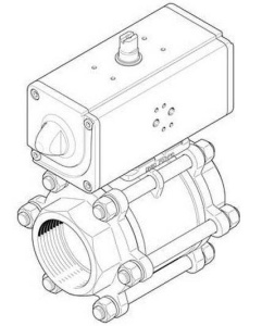 "Кран шаровой VZBA-4""-GG-63-T-22-F10-V4V4T-PP240-R-90-C" 