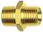 Riegler 111182 Ниппель с двойной резьбой, конический, R 1/8 a., R 1/8 a., AF 10, латунь 252.300